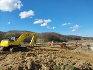 20 km 77+600 roboty ziemne - docelowy węzeł Dukla