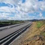 1 km 69+200 ułożone warstwy asfaltowe (zgodnie z km)