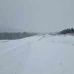 15 km 75+000 ułożone warstwy nawierzchni, roboty ziemne (przeciwnie do km)