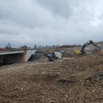21.3 km 77+600 roboty ziemne - docelowy węzeł Dukla