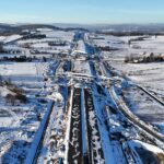 10 km 70+310 układanie warstw konstrukcji nawierzchni