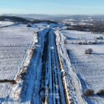 14 km 71+200 układanie warstw konstrukcji nawierzchni