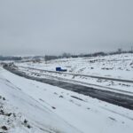 2 km 69+200 ułożone warstwy asfaltowe(przeciwnie do km)