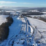 27 km 73+640 obiekt MS 2.8, etap układania warstw konstrukcji nawierzchni