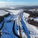 35 km 75+030 etap układania warstw konstrukcji nawierzchni