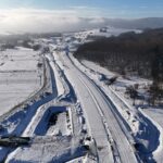 44 km 76+690 obiekt MS 2.9, układanie warstw konstrukcji nawierzchni