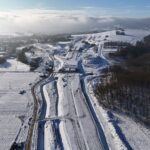 46 km 76+990 układanie warstw konstrukcji nawierzchni