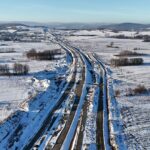6 km 69+340 układanie warstw konstrukcji nawierzchni