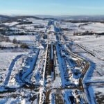 9 km 70+170 układanie warstw konstrukcji nawierzchni