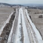 14 km 71+240 układanie warstw konstrukcji nawierzchni