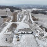 17 km 71+900 obiekt MS 2.6, roboty ziemne, układanie warstw konstrukcji nawierzchni