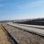 2 km 69+200 ułożone warstwy nawierzchni (przeciwnie do km)