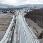 45 km 76+820 układanie warstw konstrukcji nawierzchni