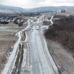 46 km 76+930 układanie warstw konstrukcji nawierzchni