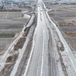 8 km 69+820 układanie warstw konstrukcji nawierzchni