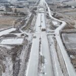 9 km 70+140 roboty ziemne, układanie warstw konstrukcji nawierzchni
