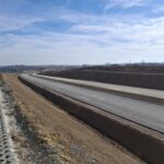 2 km 69+200 ułożone warstwy nawierzchni (przeciwnie do km)