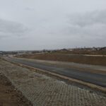 2 km 69+200 ułożone warstwy nawierzchni (przeciwnie do km)
