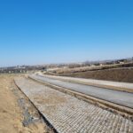 2 km 69+200 ułożone warstwy nawierzchni (przeciwnie do km)