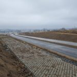 2 km 69+200 ułożone warstwy nawierzchni (przeciwnie do km)