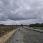 10 km 74+170 ukladanie konstrukcji nawierzchni (przeciwnie do km)