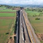 17 km 71+160 układanie warstw konstrukcji nawierzchni