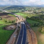 25 km 73+100 układanie warstw konstrukcji nawierzchni