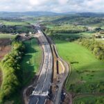 28 km 73+600 obiekt MS 2.8, układanie warstw konstrukcji nawierzchni