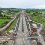 13 km 70+220 ułożone warstwy nawierzchni