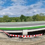 13.4 km 74+500 obiekt ES 2.2 - ułożony asfalt lany na ustroju nośnym
