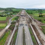 14 km 70+400 ułożone warstwy nawierzchni