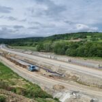 16 km 75+200 ułożone warstwy asfaltowe (zgodnie z km)