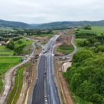 46 km 77+050 ułożone warstwy nawierzchni