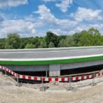 13.3 km 74+500 obiekt ES 2.2 - ułożony asfalt lany na ustroju nośnym