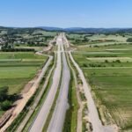10 km 69+730 ułożone warstwy nawierzchni