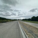 10 km 74+170 wykonane warstwy nawierzchni (przeciwnie do km)