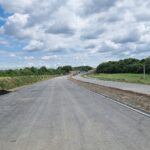 10 km 74+170 wykonane warstwy nawierzchni (przeciwnie do km)