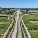 11 km 69+900 ułożone warstwy nawierzchni