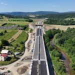 33 km 74+340 obiekt ES 2.2, ułożone warstwy nawierzchni