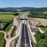 34 km 74+590 ułożone warstwy nawierzchni
