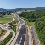 45 km 76+500 ułożone warstwy nawierzchni