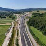 47 km 76+900 ułożone warstwy nawierzchni