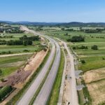 7 km 69+200 ułożone warstwy nawierzchni
