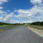 10 km 74+170 wykonanie warstwy nawierzchni (przeciwnie do km)