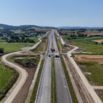 11 km 70+070 ułożone warstwy nawierzchni