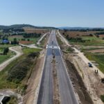 14 km 70+560 ułożone warstwy nawierzchni