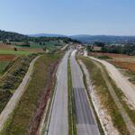 19 km 71+500 ułożone warstwy nawierzchni