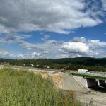 21.1 km 77+600 ułożone warstwy nawierzchni - docelowy węzeł Dukla