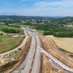 25 km 72+980 ułożone warstwy nawierzchni