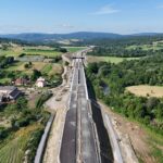 31 km 74+150 ułożone warstwy nawierzchni